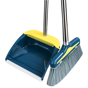 扫把簸箕套装不锈钢扫帚塑料撮箕胶条客厅北欧垃圾铲防静电卫生间