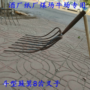 牛粪叉子农具大码草叉牛场煤叉玉米秸秆草料叉子农用钢叉齿四实心