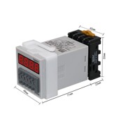 小型2Z循环12V24V数显时间继电器220V可调380V延时控制器DH48S