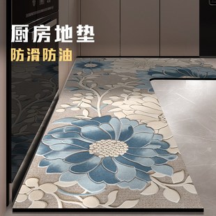 厨房地垫防油吸水防滑可擦免洗脚垫L型耐脏垫子定制 2025新款