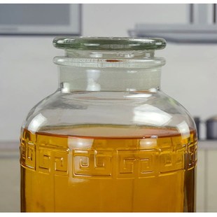 油罐 油瓶大号花生储油罐食用油桶 厨房 家用大容量玻璃油壶防漏装