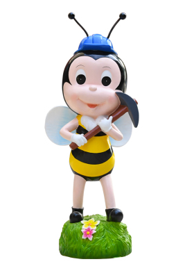 户外花园庭院卡通动物蜜蜂玻璃钢雕塑园林景观幼儿园装饰落地摆件