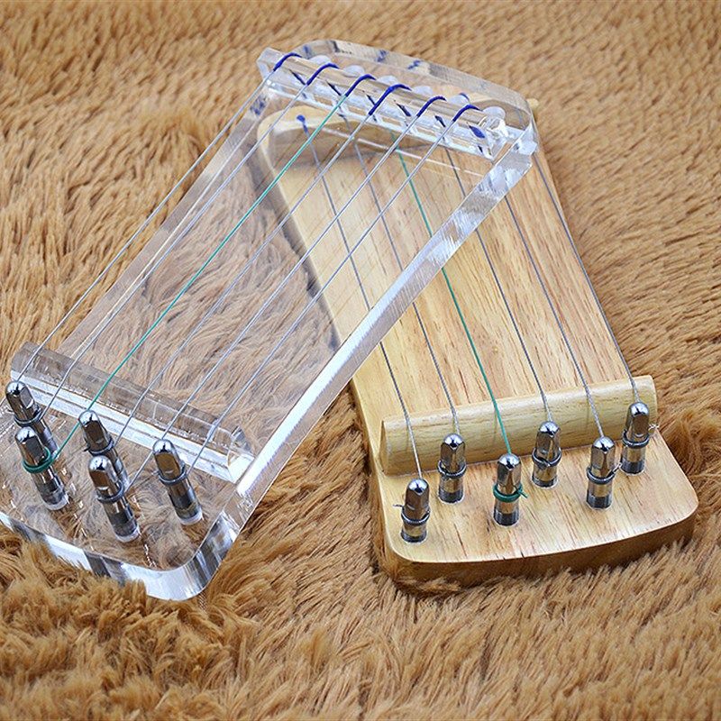 古筝练指器 初学手指练习便携式 原木透明色水晶小古筝指力器配件
