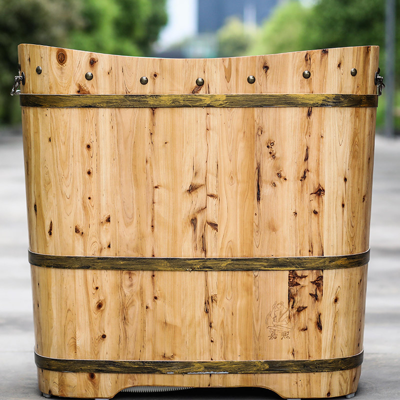 嘉熙木桶休闲6型泡澡桶木桶浴缸浴桶香柏木洗浴沐浴桶家用小浴盆