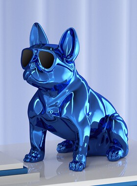 斗牛犬摆件店铺样板间装饰大狗简约北欧风家居客厅工艺品开业礼品