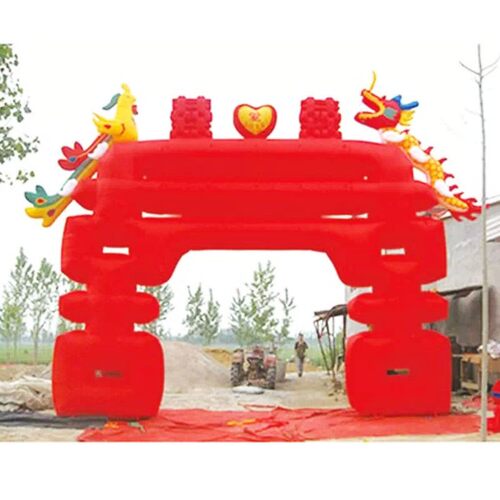 新款5 6 8米喜字门新款婚庆充气拱门 开业典礼拱门 广告花门