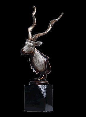 新中式玄关羚羊摆件家居饰品客厅书房室内装饰品摆设工艺品礼物