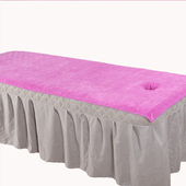 美容院浴巾按摩床单大毛巾加厚铺床专用大毛巾带开洞定制定做LOGO