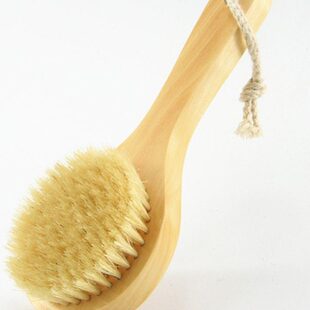实木长柄猪鬃洗澡沐浴刷 大圆头搓澡刷 洗澡刷 猪鬃浴刷 浴刷
