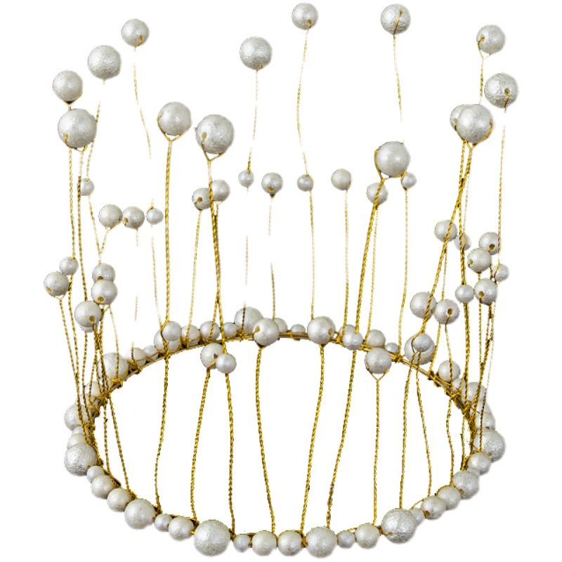 多珠珍珠皇冠10个装合集 蛋糕装饰珍珠皇冠摆件 公主女王网红皇冠