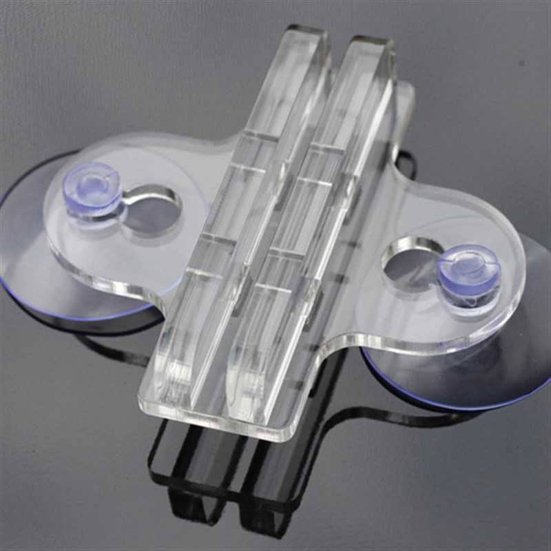 透明亚克力鱼缸隔板夹子 玻璃吸盘 水族箱鱼缸隔离夹10个24元包邮