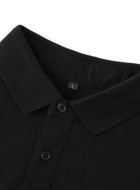 2023新款奔驰黑色T恤男女士夏季短袖POLO衫汽车4S店服务顾问工装