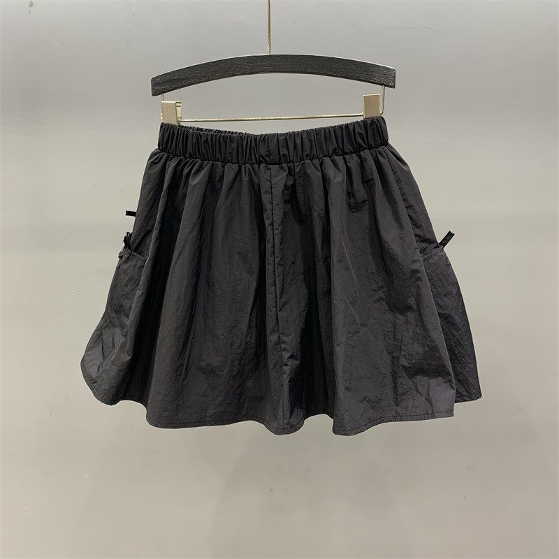 小众蝴蝶结休闲半身裙女2025夏季新款抽绳松紧腰宽松显瘦a字短裙,女装/女士精品,半身裙,淘宝优惠券,粉丝福利购,淘宝优惠卷