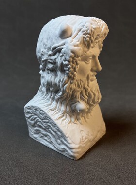 海神尼普顿复古罗马艺术石膏人物雕像桌面酒柜书架装饰摆件雕塑礼