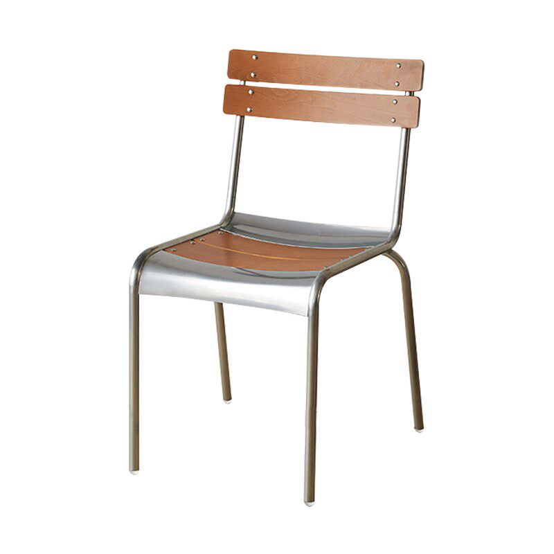 北欧铁艺椅餐厅餐椅简约复古奶茶店休闲椅中古咖啡厅实木靠背椅子