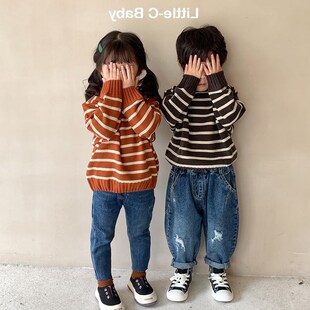 女童加绒牛仔裤一体绒儿童秋冬裤子洋气加厚女宝宝冬装紧身铅笔裤