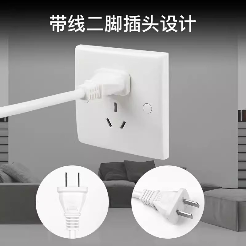双头牛延长线二插两头插排扦座插板办 公两个插头插座多孔两角usb