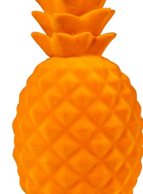 北欧简约植绒菠萝创意摆件客厅玄关别墅酒店样板间软装饰品工艺品