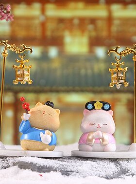新款喵喵万岁小灯摆件 卡通可爱树脂装饰工艺品节日礼物礼品摆件