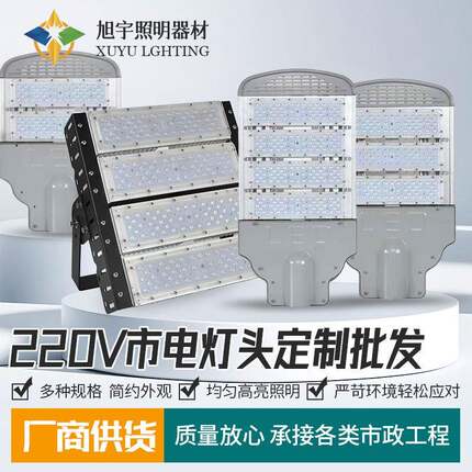 led市电灯头市电路灯头大功率新农村市政道路照明户外防水路灯头