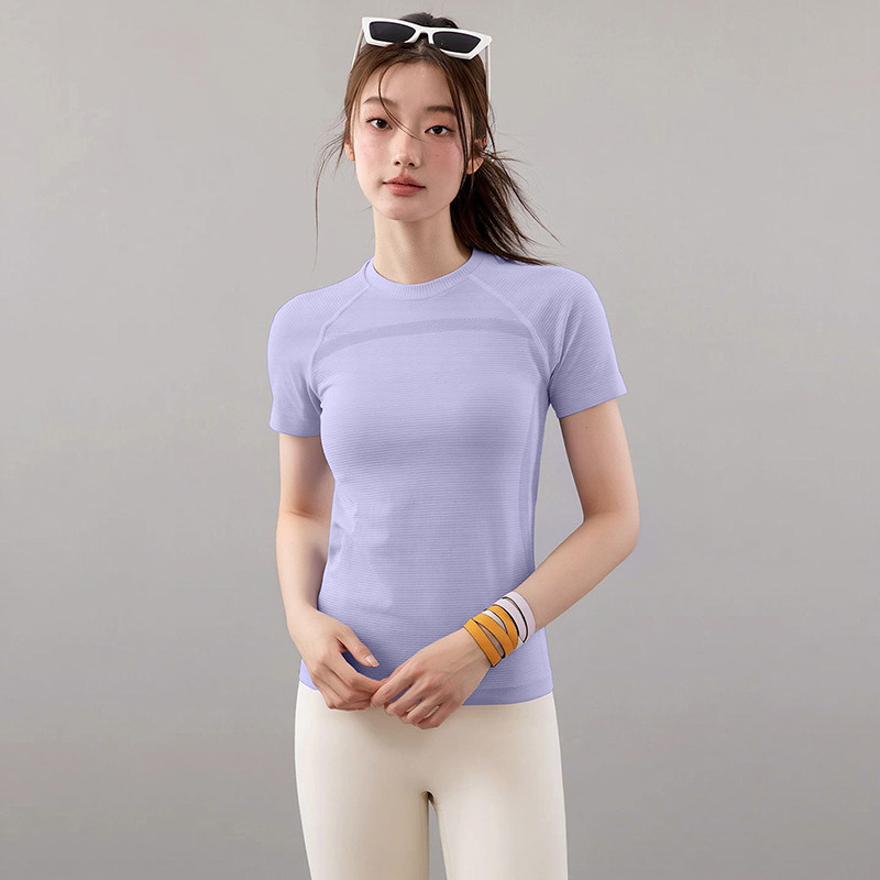 辣妹夏日专业运动上衣短袖瑜伽服