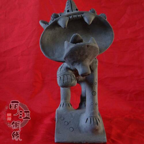云南鹤庆瓦猫 土陶瓦猫纯手工捏制瓦猫  土窑烧制瓦猫