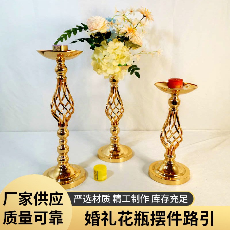 婚庆道具签到主桌橱窗婚礼花瓶摆件路引装饰麻花婚庆花器烛台