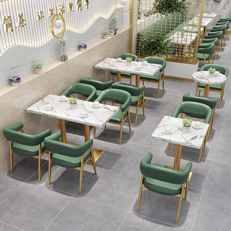 简约奶茶店卡座蛋糕面包甜品店靠墙沙发餐饮小吃快餐面馆桌椅组合