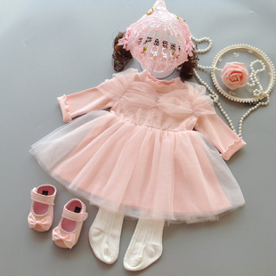 婴儿小裙子夏装0一1岁2女宝宝连衣裙纯棉百天周岁公主裙洋气春秋