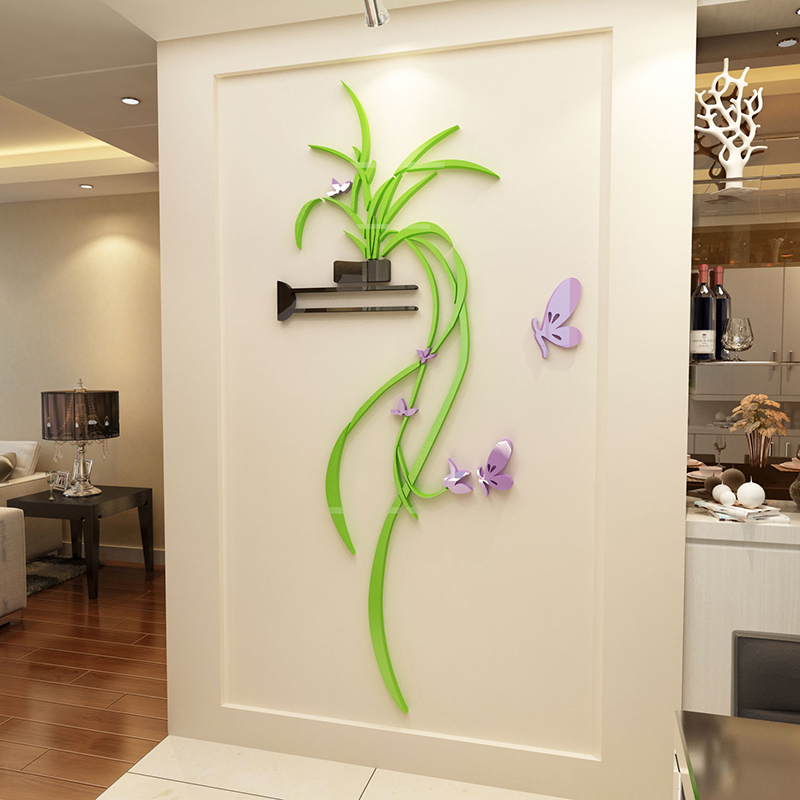 电视沙发背景墙面装饰自粘玄关墙贴纸亚克力3d立体客餐厅布置壁画