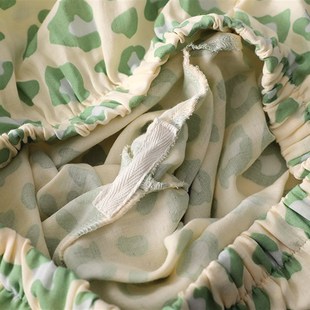 时髦精绿色豹纹睡衣女纯棉纱出口高工春秋长袖薄款家居睡眠服套装