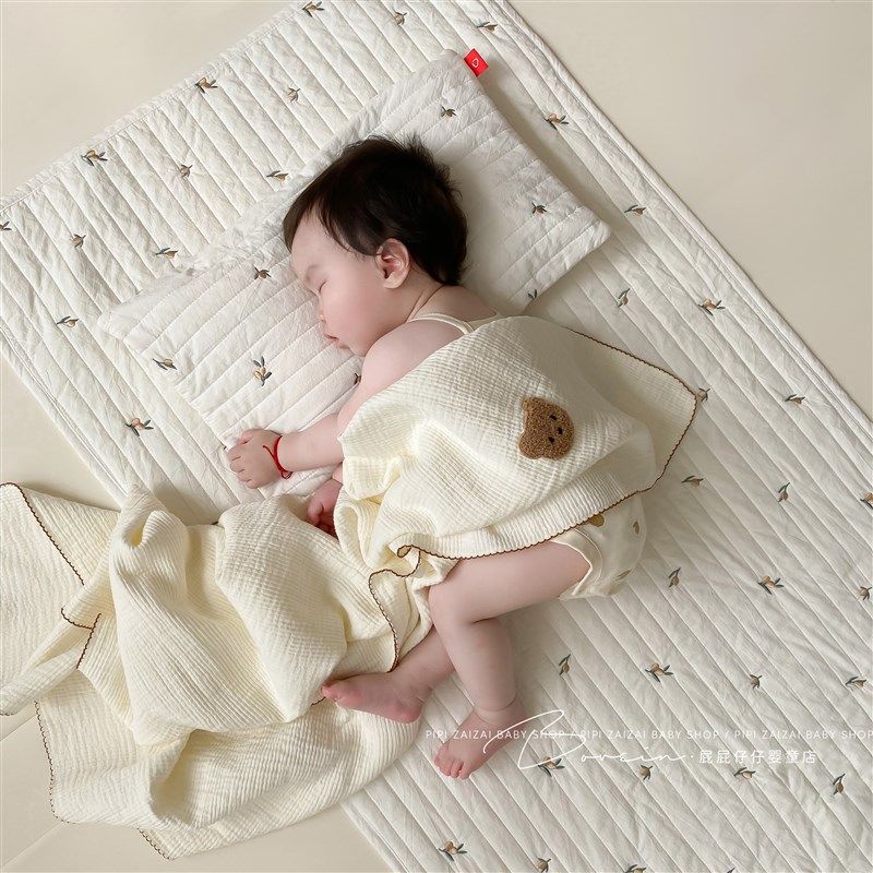 婴幼儿浴巾儿童纱布纯棉宝宝新生盖毯超柔软空调被夏凉被薄款包巾