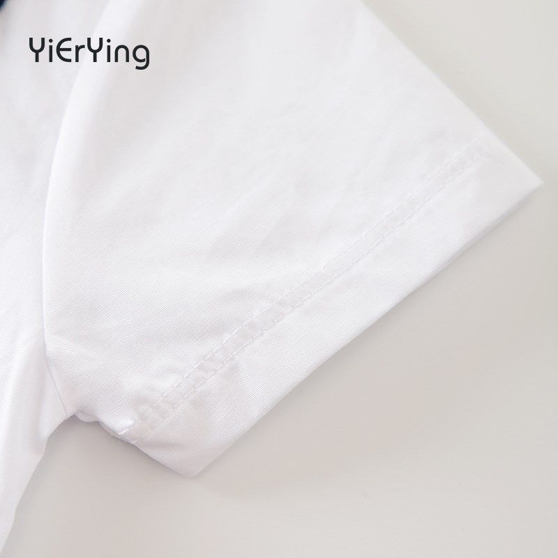 依尔婴连体衣男宝宝周岁宴礼服夏季绅士薄款短袖婴儿满月领结背带