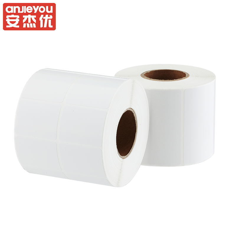 安杰优铜版不干胶标签纸100*80 70 60 50 40 30 20条码打印机碳带