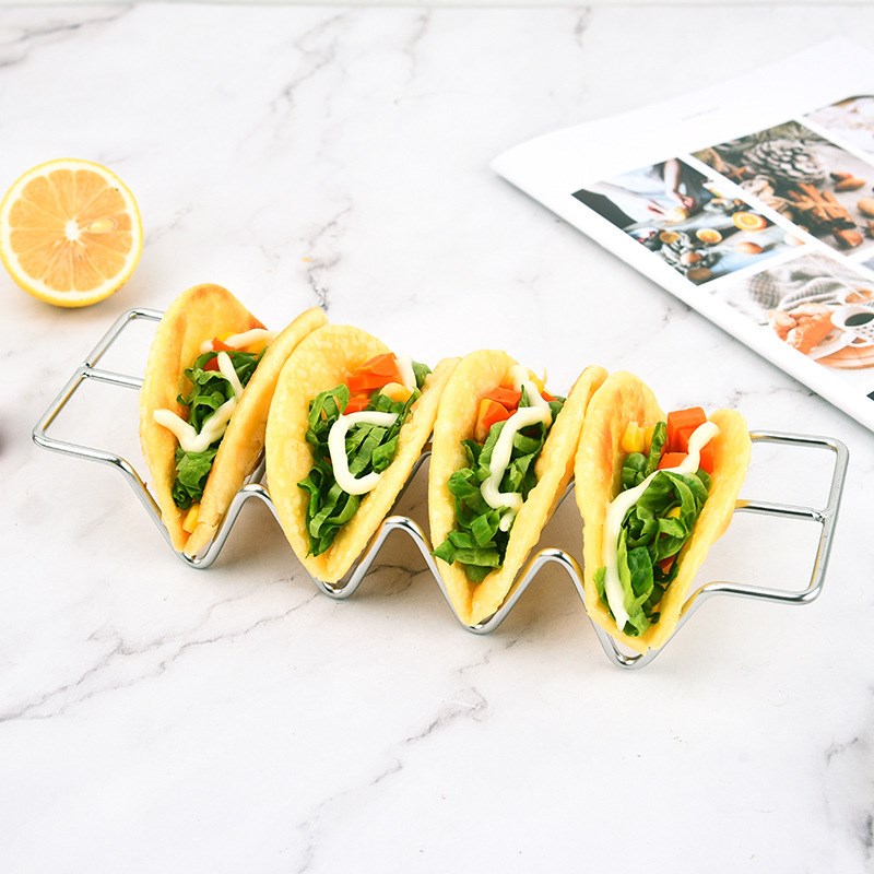 TACO塔克饼架墨西哥卷饼架带酱汁杯麦西恩6寸饼架薄饼模具沙拉杯图片