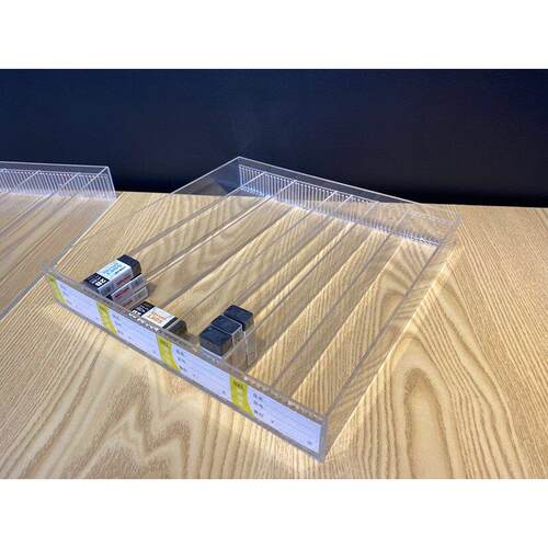 任意分隔压克力橡皮架胶棒盒橡皮盒纸胶带收纳柜文具小商品陈列架