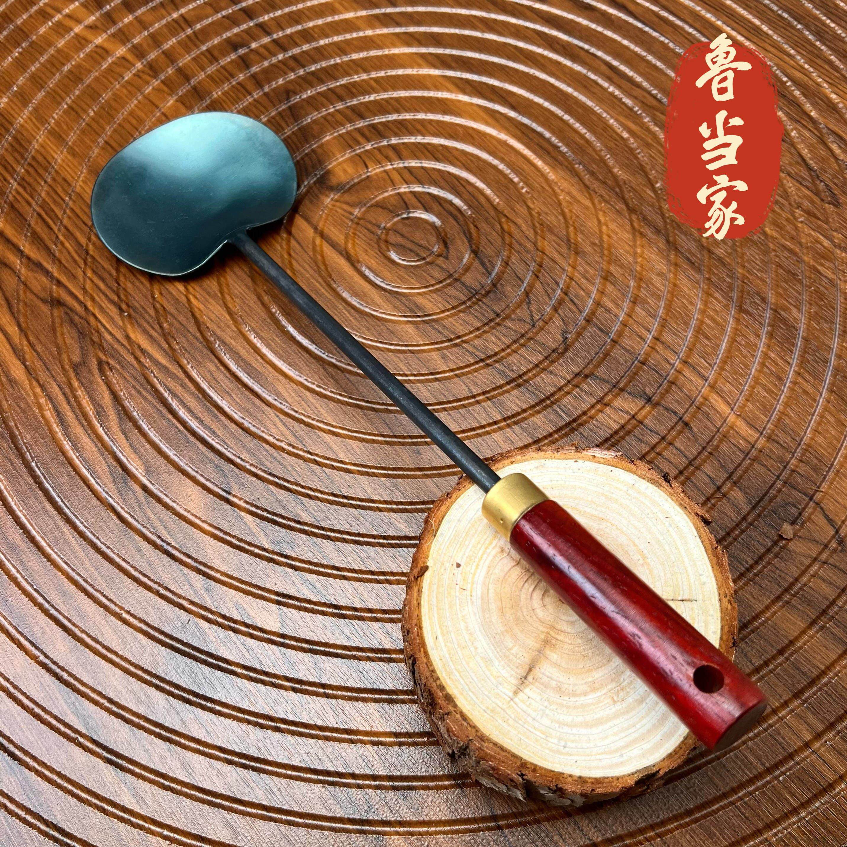 老式铁锅铲章丘铁铲小锅铲炒菜勺手工锻打铲勺铁铲炒菜家用蘑菇铲