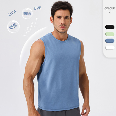 男跑步健身吸湿速干无袖背心
