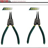 轴卡9弯卡 7寸卡簧钳直钳用钳外卡簧卡钳钳黄 穴弹簧圈内外寸卡
