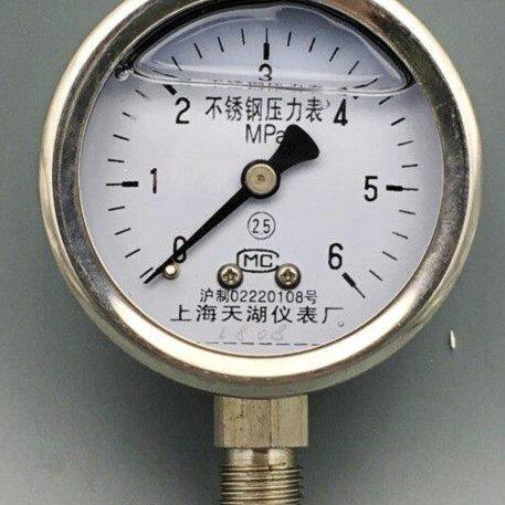 YN-60BF耐震不锈钢压力表YN60BF-6MPA 耐腐蚀高温表