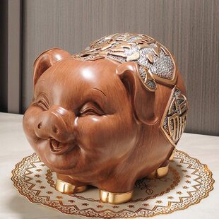 猪只进不出储钱罐2024大容量储蓄罐大号客厅摆件年新款存钱罐创意