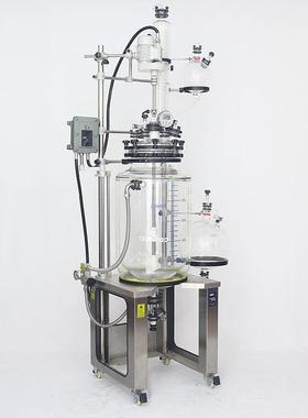 上海申生厂家供应10L20L30L双层夹套玻璃反应釜加工定制防爆