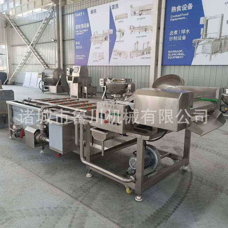 辣椒花生气泡清洗机菠菜上海青清洗风干设备全自动山楂苹果清洗机