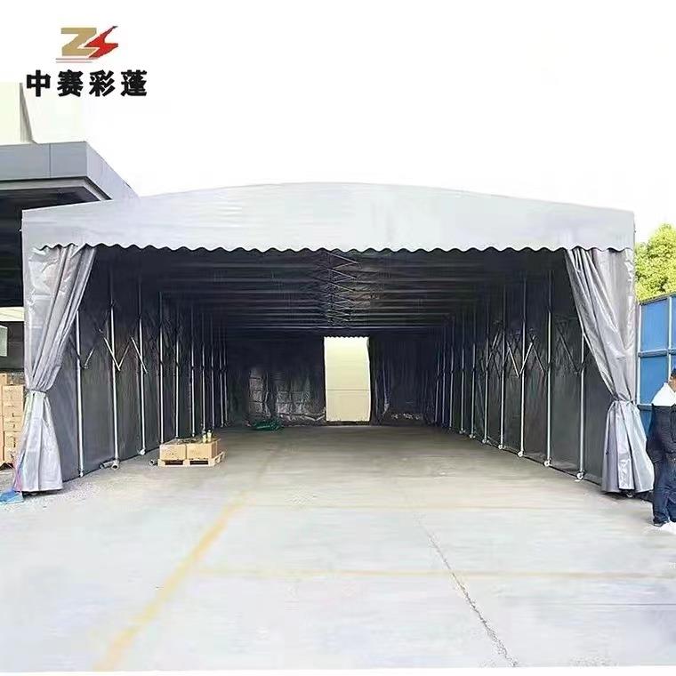 推拉雨棚移动户外防雨伸缩遮阳停车大排档帐篷电动大型仓库活动蓬