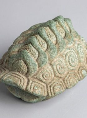 逗兽记中式鱼缸假山造景火麒麟办公装饰家居送礼国潮桌面茶宠摆件