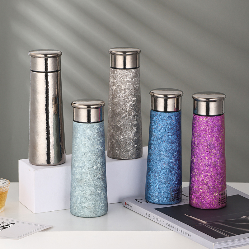 德国高档内外纯钛茶水分离保温杯男女焖茶钛杯子送礼精致高颜值