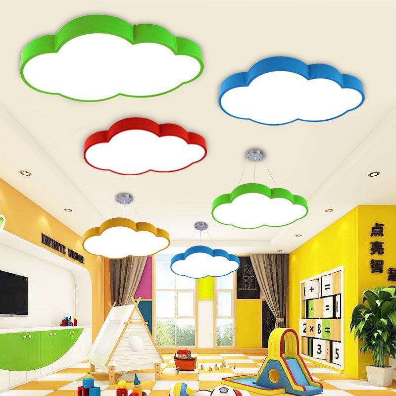 云朵吊灯幼儿园教室过道培训机构儿童乐园少儿艺术舞蹈房造型顶灯