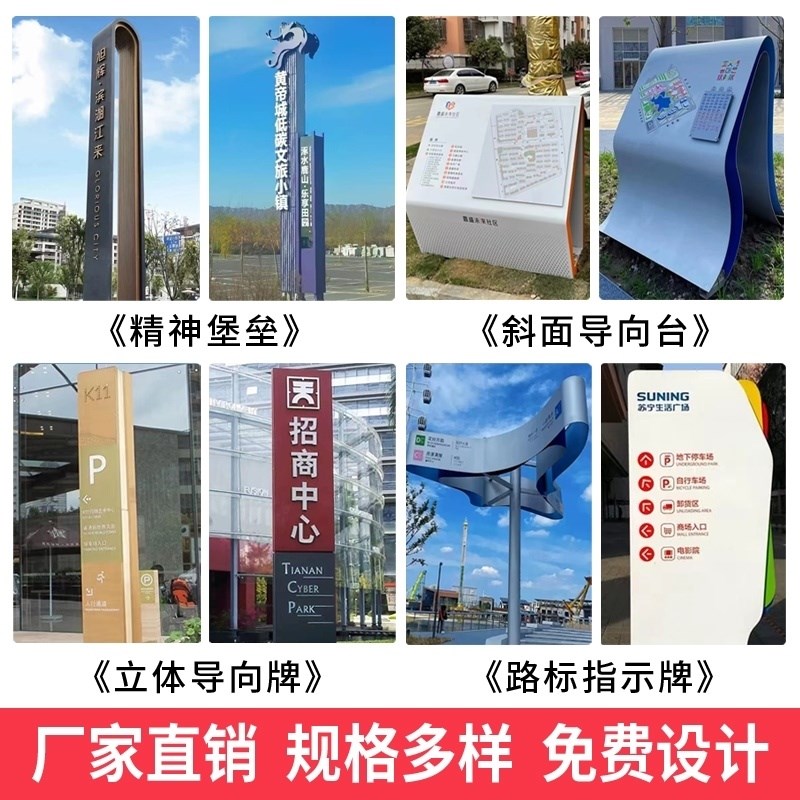 导向牌导视牌精神堡垒立牌村牌引导牌引路牌标识牌广告牌停车场