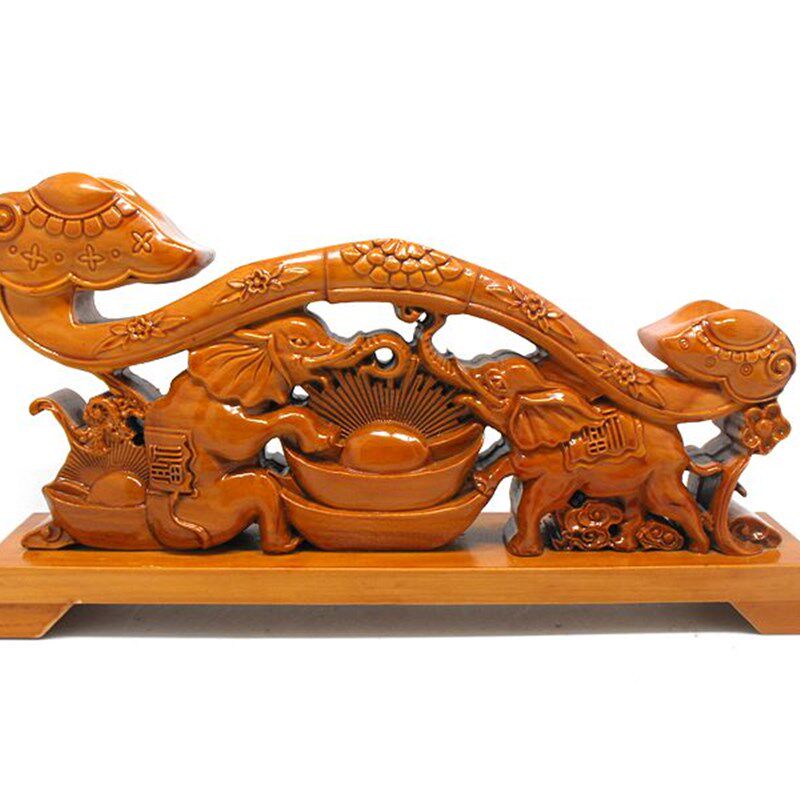 剑架桃木底座摆件实木雕大象吉祥如意剑座剑托支架双面特色工艺,特色手工艺,剑架/剑托,淘宝优惠券,粉丝福利购,淘宝优惠卷