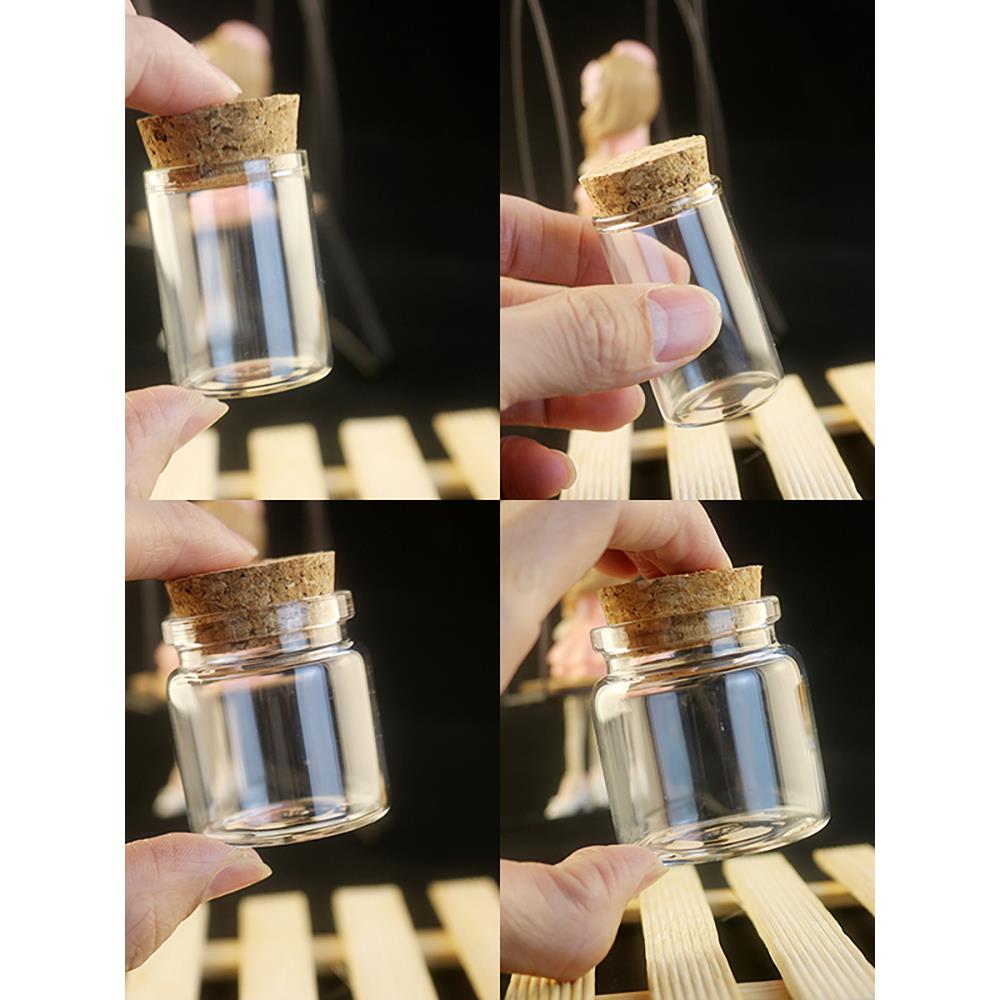高颜值软木塞小玻璃瓶漂亮的装海螺贝壳的小瓶子便宜非常小的空瓶